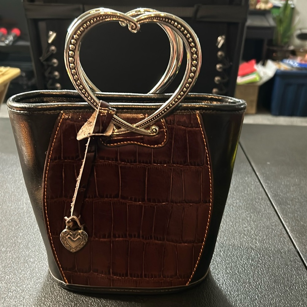 Heart Leather Satchel Bag - Unbranded NWOT